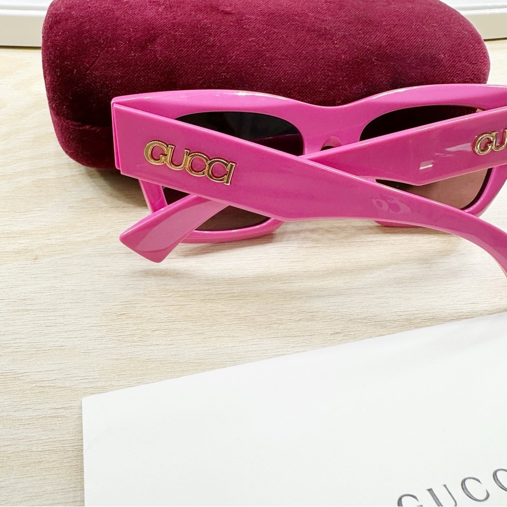 New authentic GUCCI Acetate Square Frame Sunglasses - Picture 5 of 11